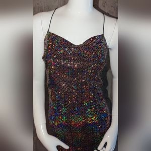 Endless Blu ✨ Cross Strap Sparkle Dress